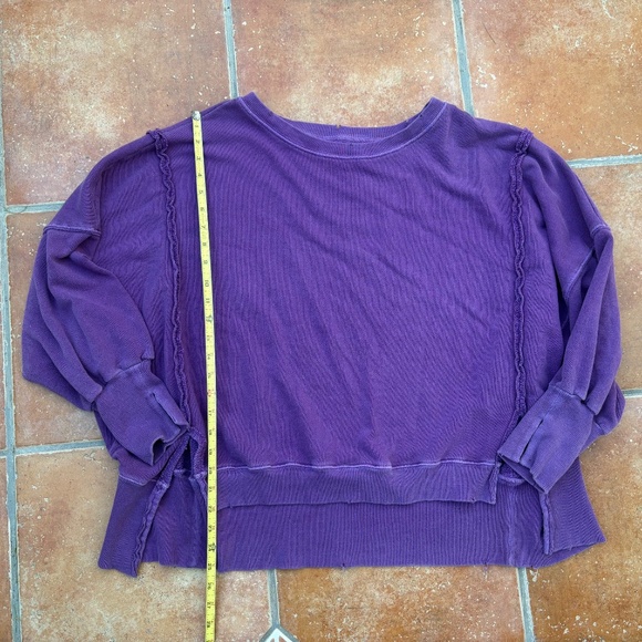 We The Free People Camden Sweatshirt Size S Purple - Picture 4 of 5